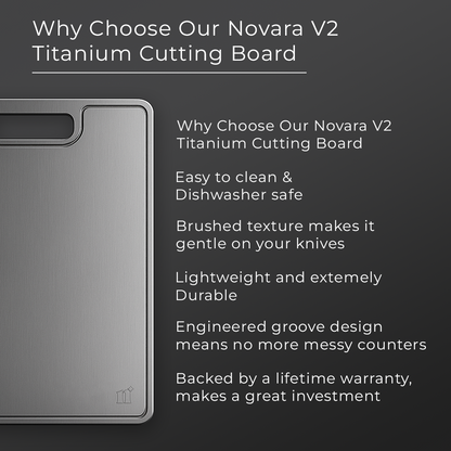 100% Pure Titanium Cutting Board V2